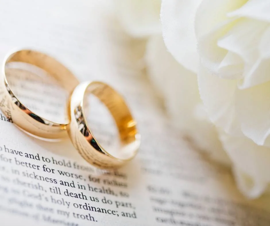 Wedding Rings with vows