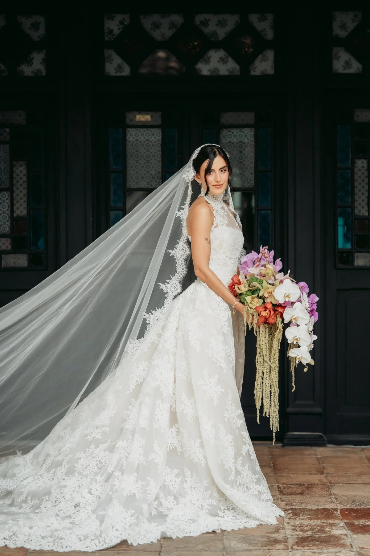 Real Bride Andrea in Valance by Ines Di Santo at her Wedding in Colombia