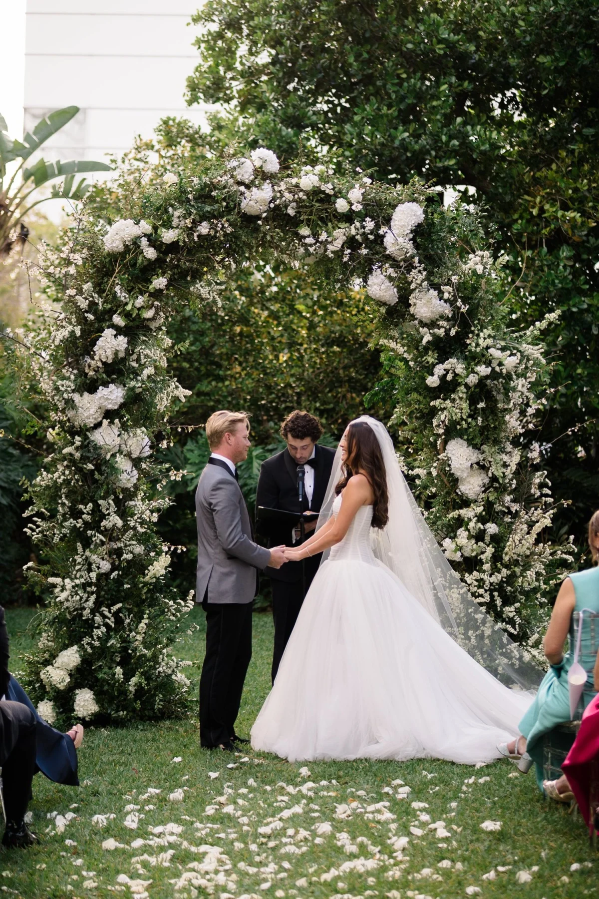 Real Bride (and wedding planner!) Jess in Beau by Kyha at Her Wedding at The Norton Museum of Art