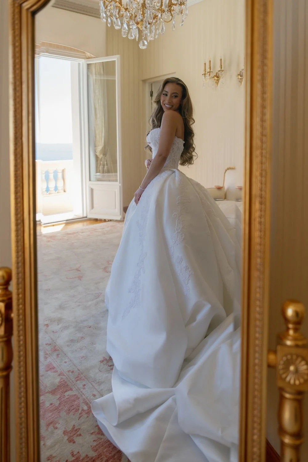 Real Bride Josephine in Three Leah Da Gloria Wedding Dresses at her South of France Wedding