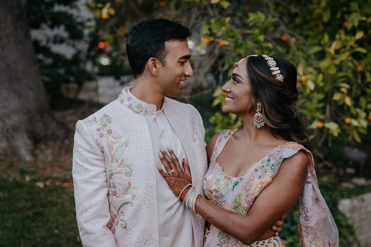 Anusha Balaji and Deek Velagandula, Calamigos Ranch, Malibu