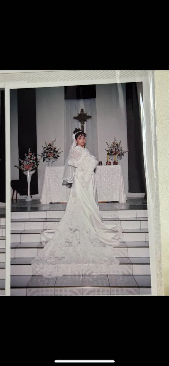 Heirloom Wedding Dress Made From Two Mothers' Gowns