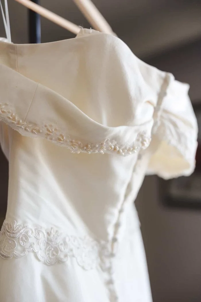 A Wedding Dress Reimagined From Both Mothers’ Gowns