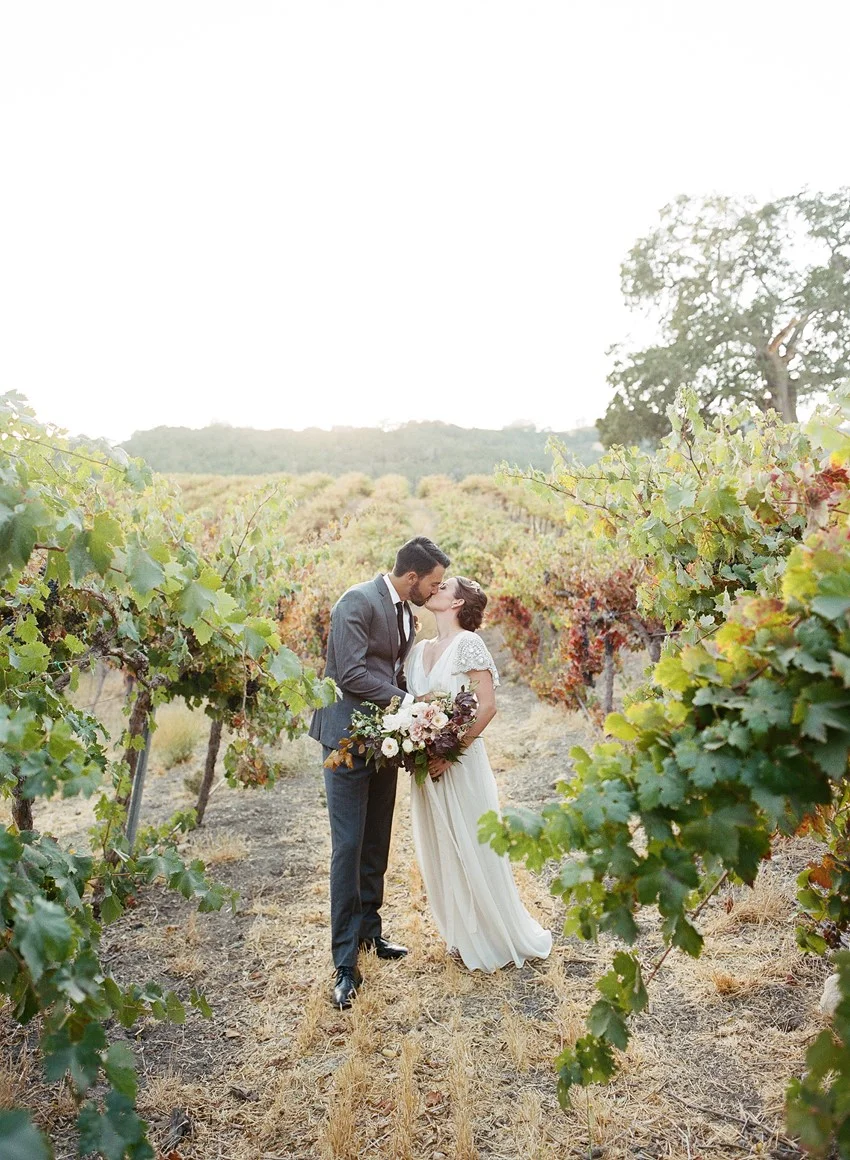 Modern Vintage Vineyard Wedding