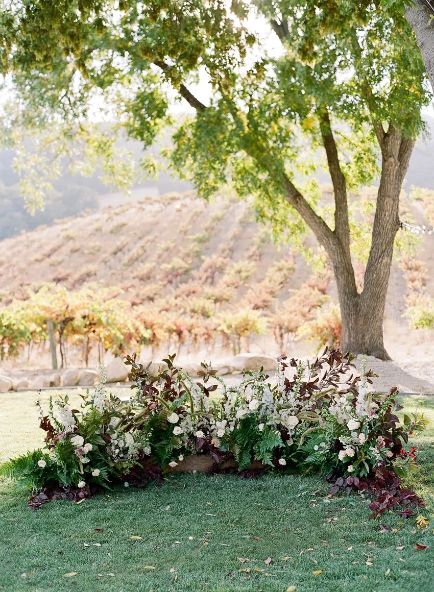 Floral Outdoor Wedding Altar Decor