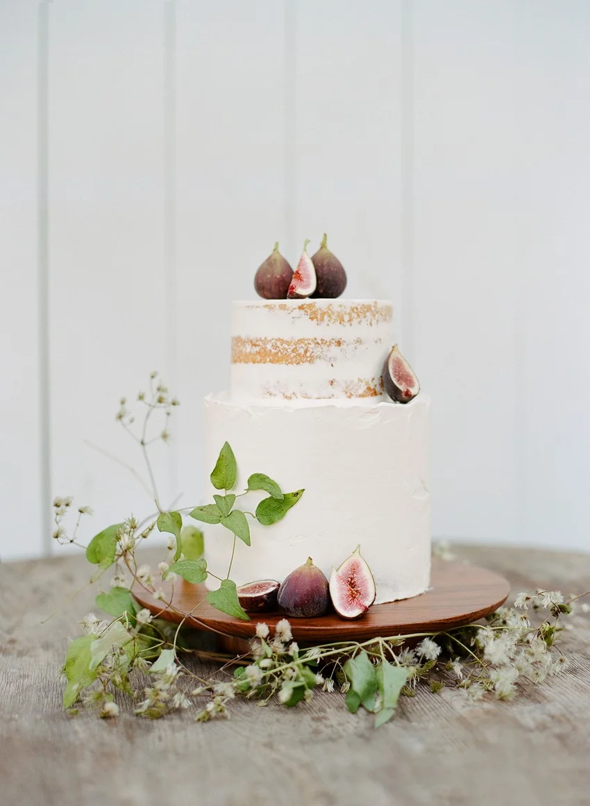 Fig Topped Wedding Cake