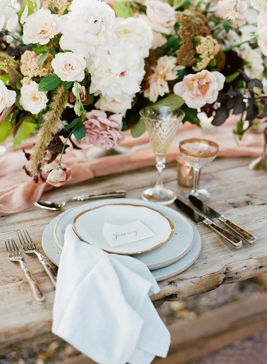 Modern Vintage Wedding Place Setting