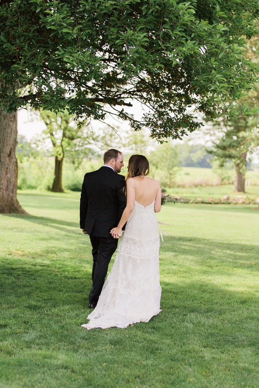 Outdoor Wedding Ceremony - A Romantic Modern-Vintage Wedding with an Elegant Barn Reception Romantic Modern-Vintage Wedding with an Elegant Barn Reception