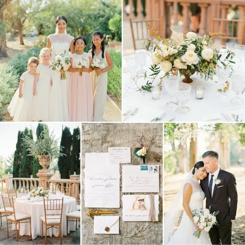 Candace and Jason’s Grace Kelly-Inspired Villa Wedding in California