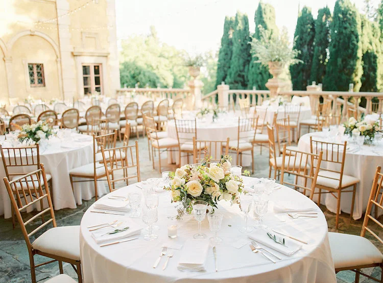 Elegant Outdoor Villa Wedding Reception