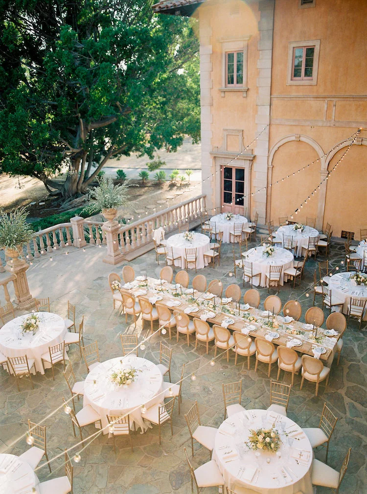 Elegant Outdoor Villa Wedding Reception
