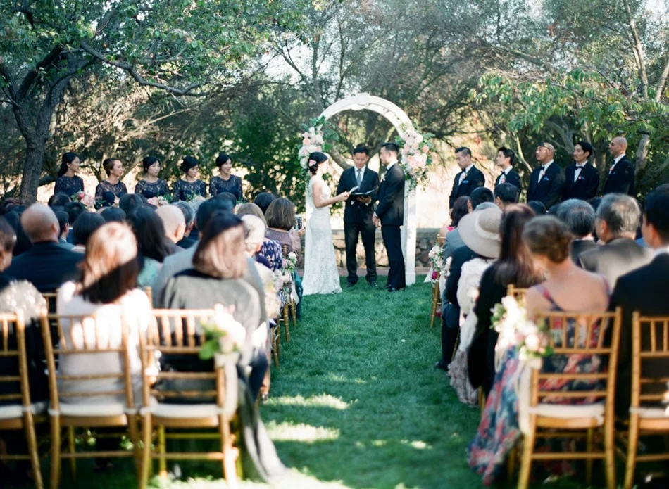 Romantic Garden Wedding Ceremony // Photography ~ Trynh Photo