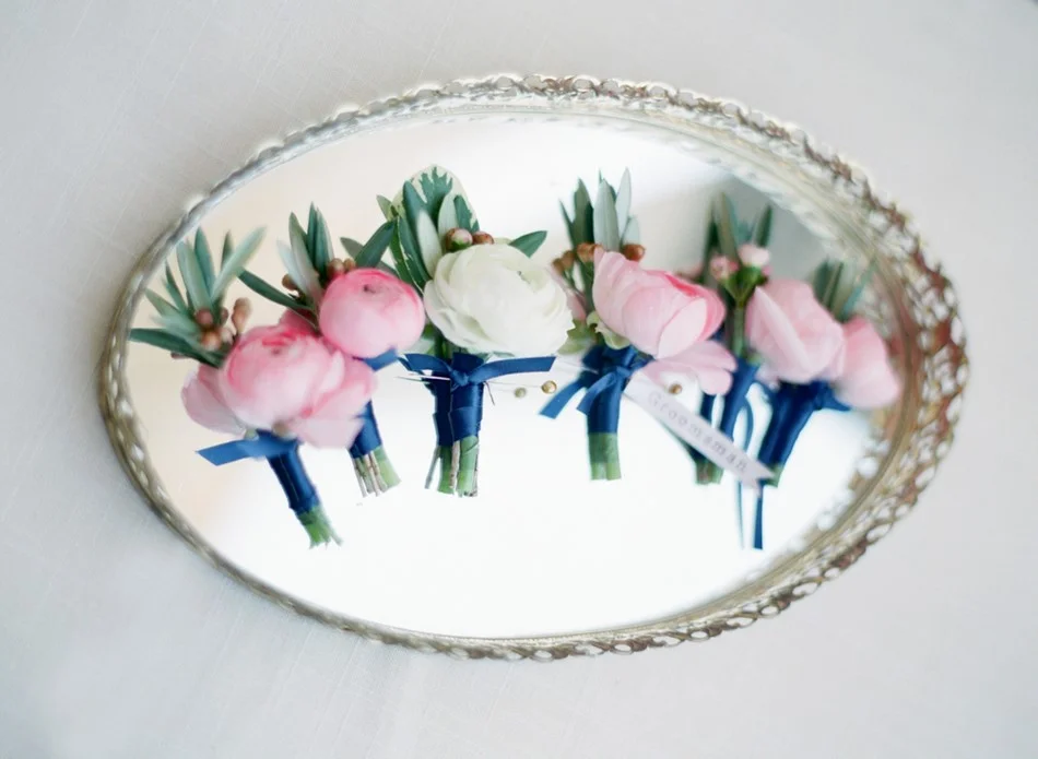 Ranunculus Boutonnieres // Photography ~ Trynh Photo