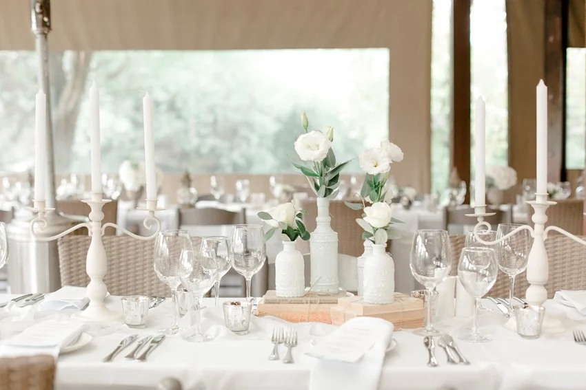 Romantic Modern-Vintage Wedding Centerpiece