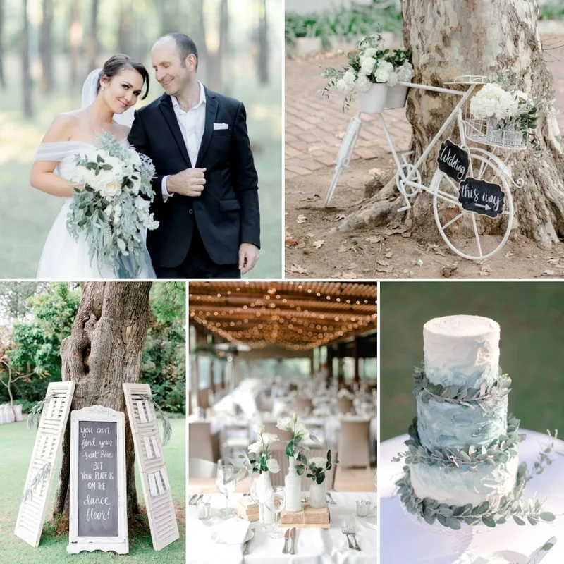 A Timelessly Romantic Modern-Vintage Wedding in Heavenly Shades of Blue & Greyed Jade