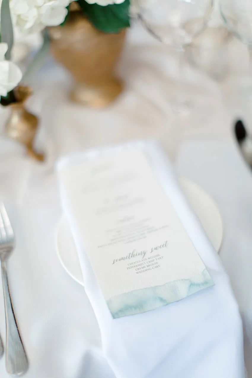 Romantic Modern-Vintage Wedding Menu
