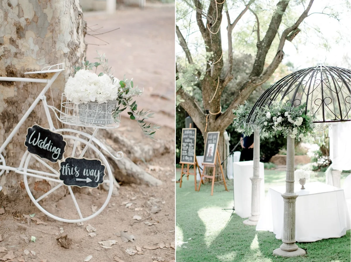 Romantic Modern-Vintage Wedding Ceremony Decor