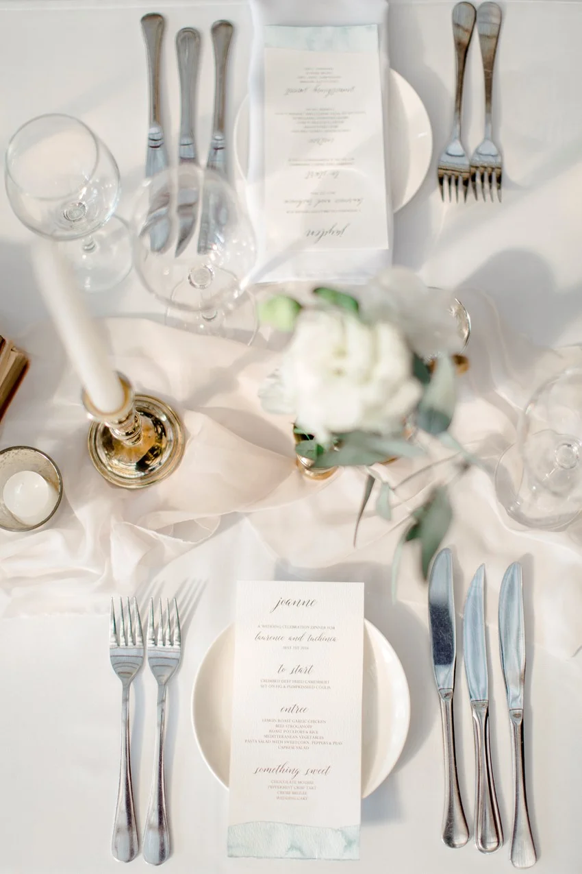 Romantic Modern-Vintage Wedding Place Setting