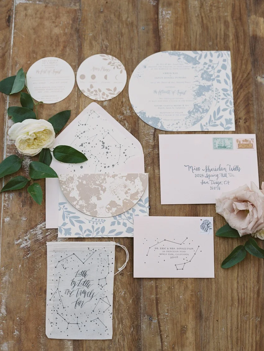 Stars & Flowers Wedding Stationery Suite // Photography ~ Carmen Santorelli Photography