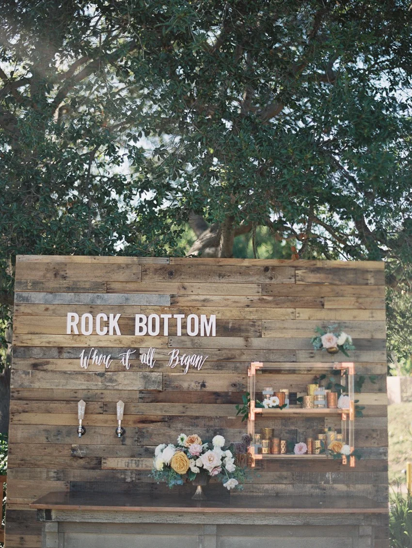 Outdoor Wedding Bar // Photography ~ Carmen Santorelli Photography