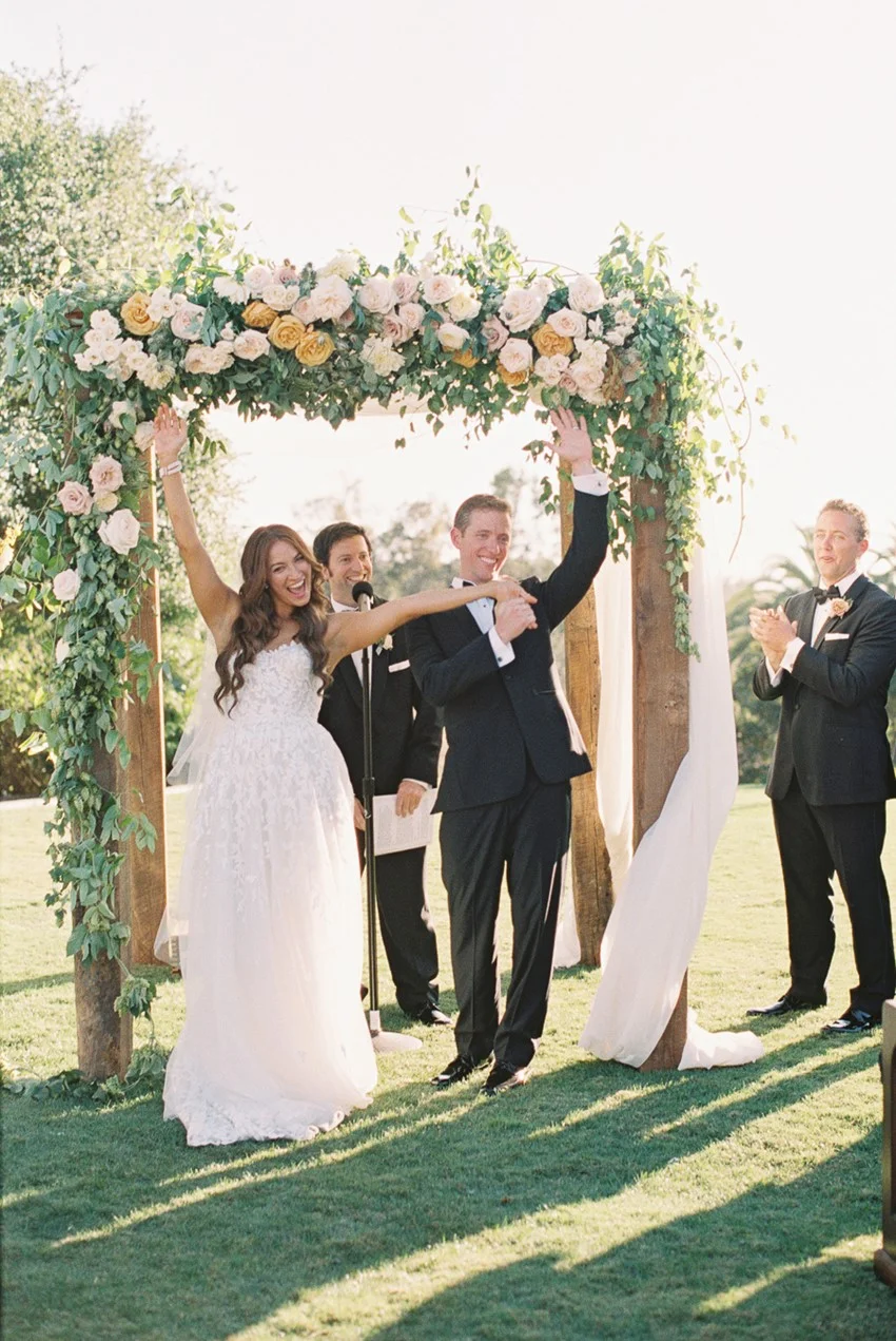 Romantic Outdoor Wedding Ceremony with a Floral Chuppah // Photography ~ Carmen Santorelli Photography