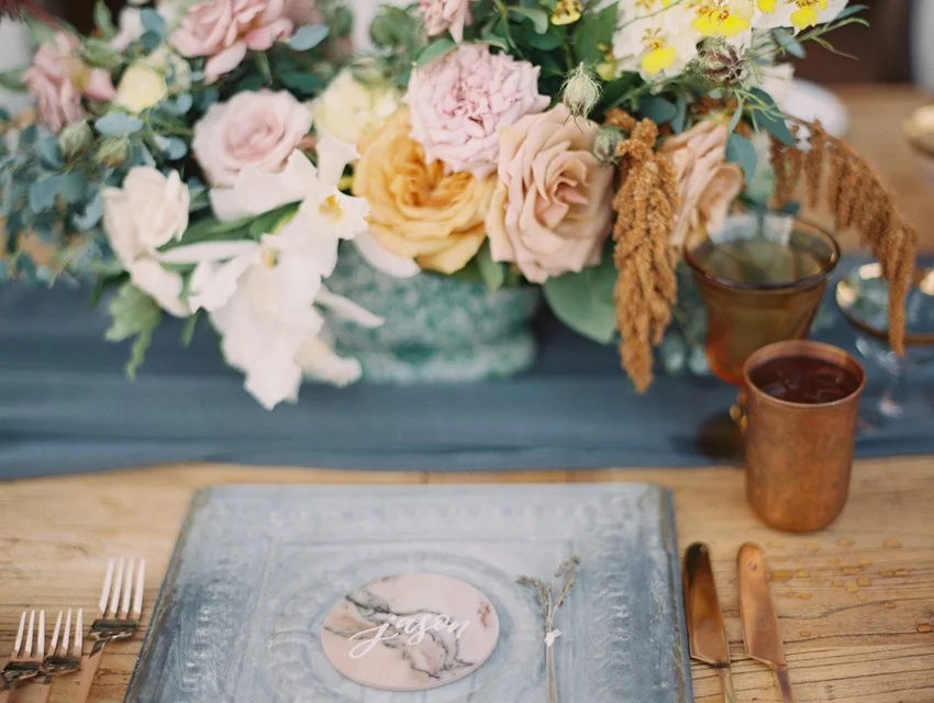 Copper Wedding Place Setting // Photography ~ Carmen Santorelli Photography