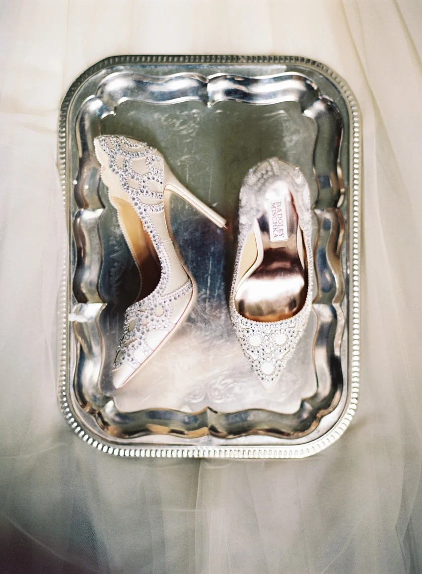 Elegant Sparkly Bridal Shoes // Photography ~ Marissa Lambert Photography