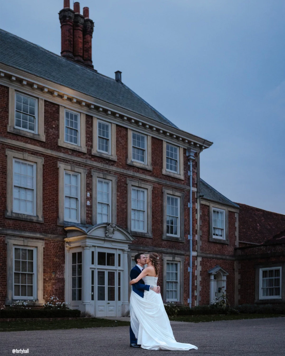castle wedding venues in london outside bride groom fortyhall