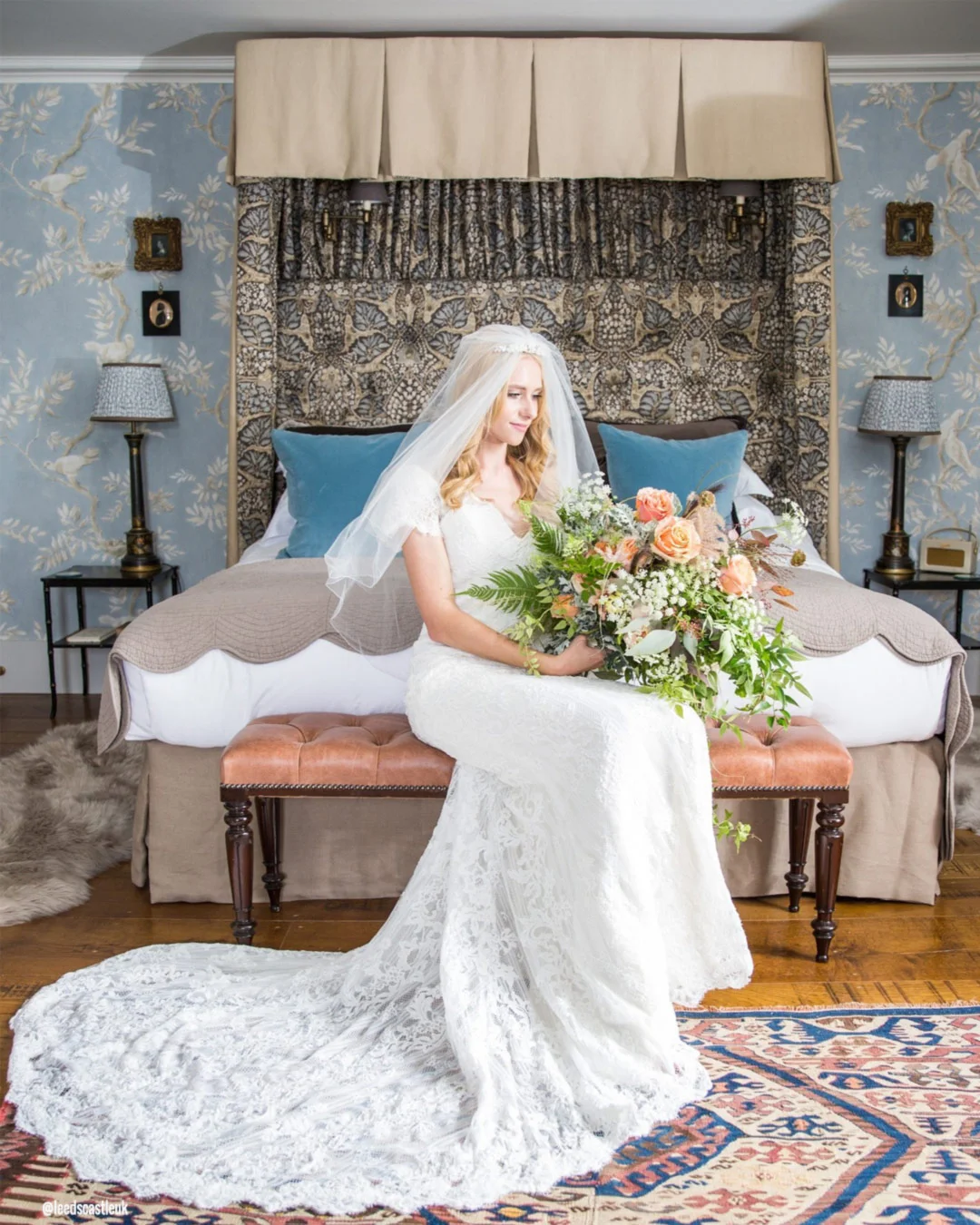 castle wedding venues in london bride bridal room leedscastleuk
