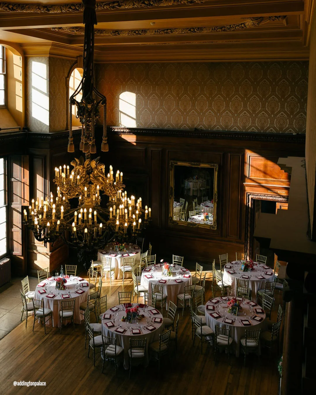 castle wedding venues in london hall reception addingtonpalace