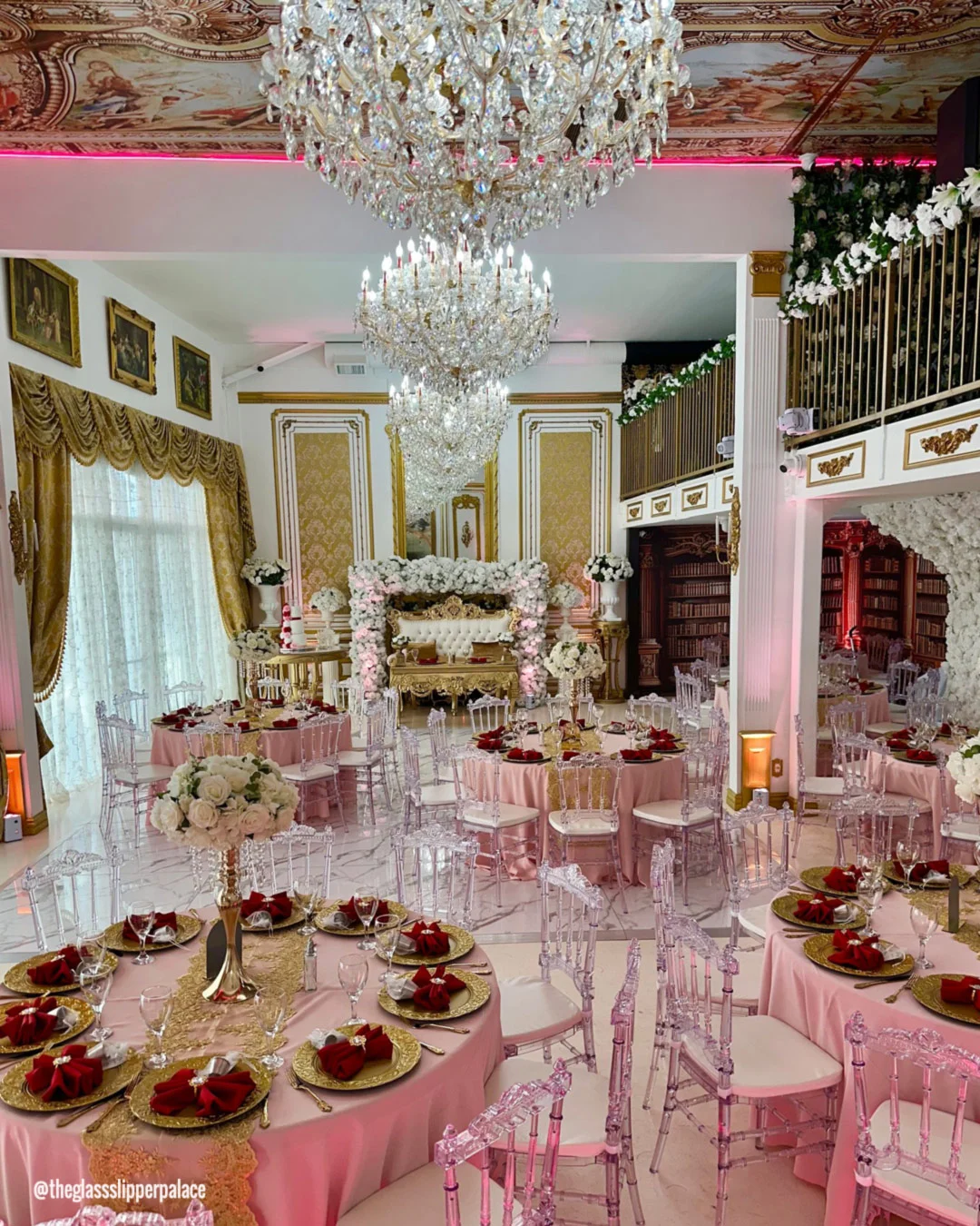 los angeles wedding venues gold red hall theglassslipperpalace