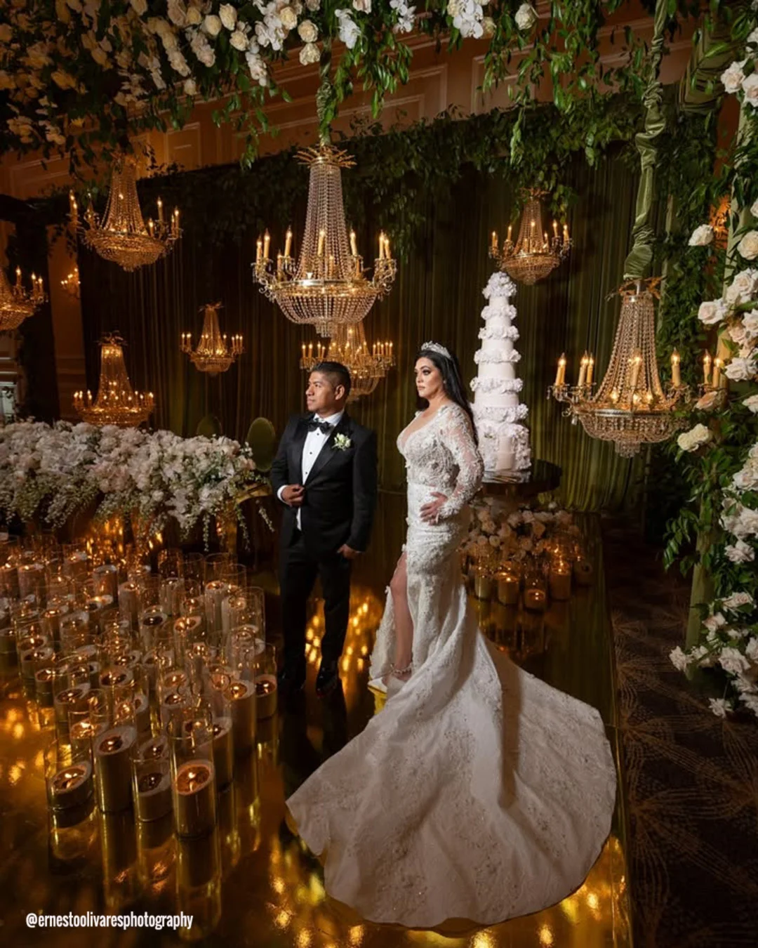los angeles wedding venues reception hall hall candels bride groom ernestoolivaresphotography