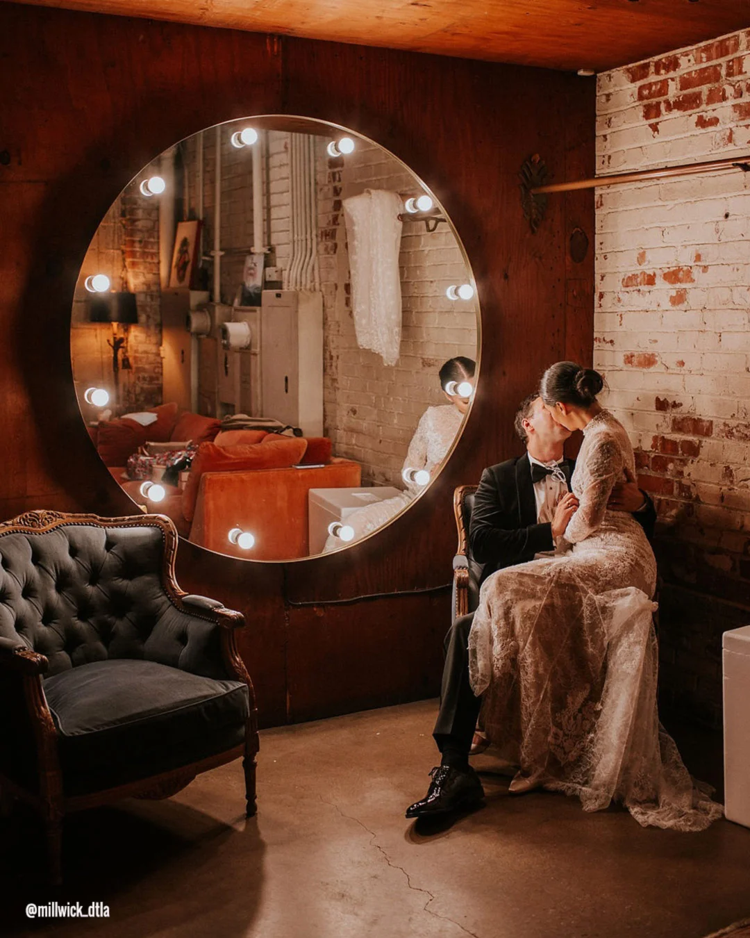 los angeles wedding venues mirror bride groom millwick dtla