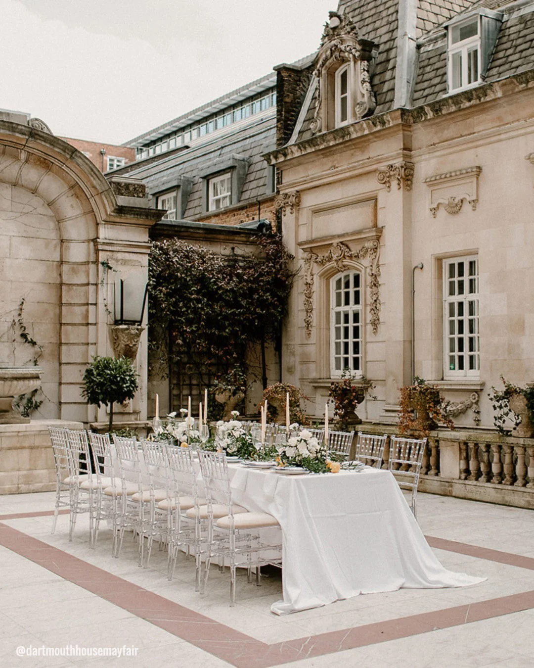 wedding venues in london table reception dartmouthhousemayfair