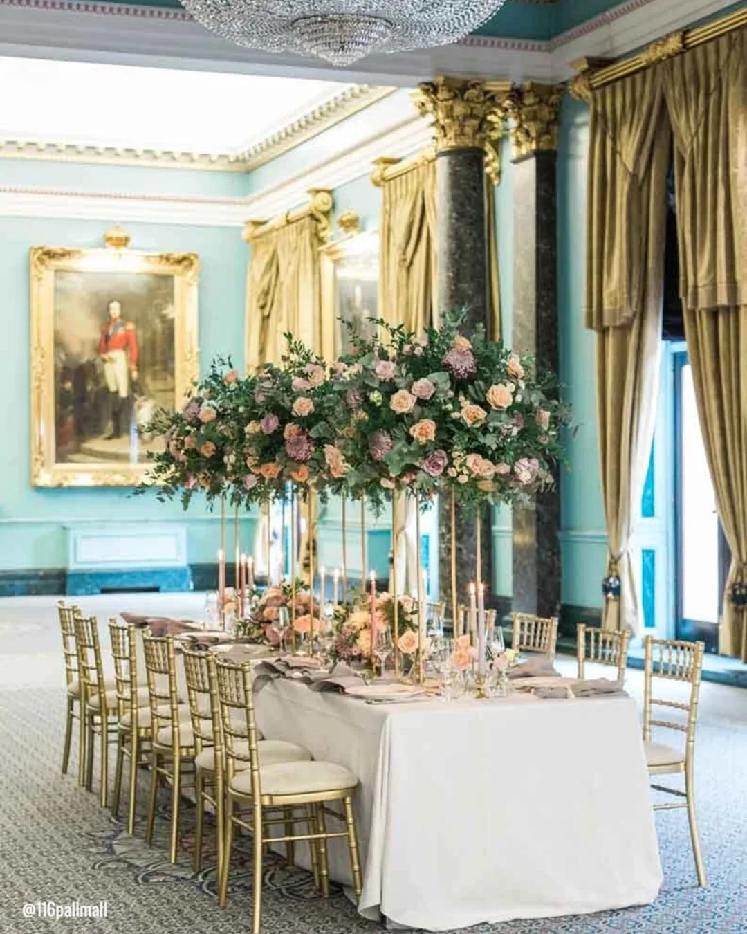 wedding venues in london reception place setting 116pallmall