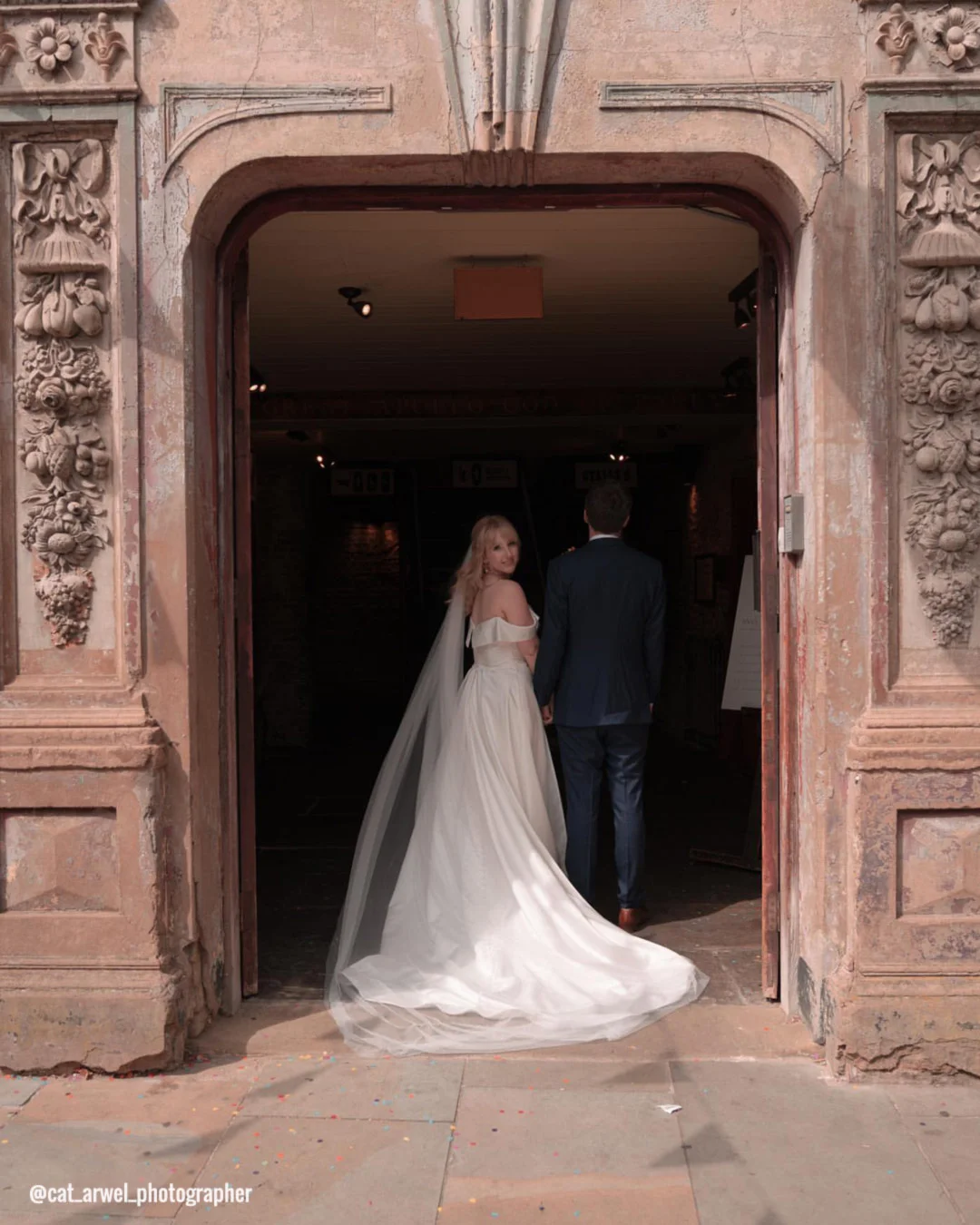 wedding venues in london music entrance cat arwel photographer