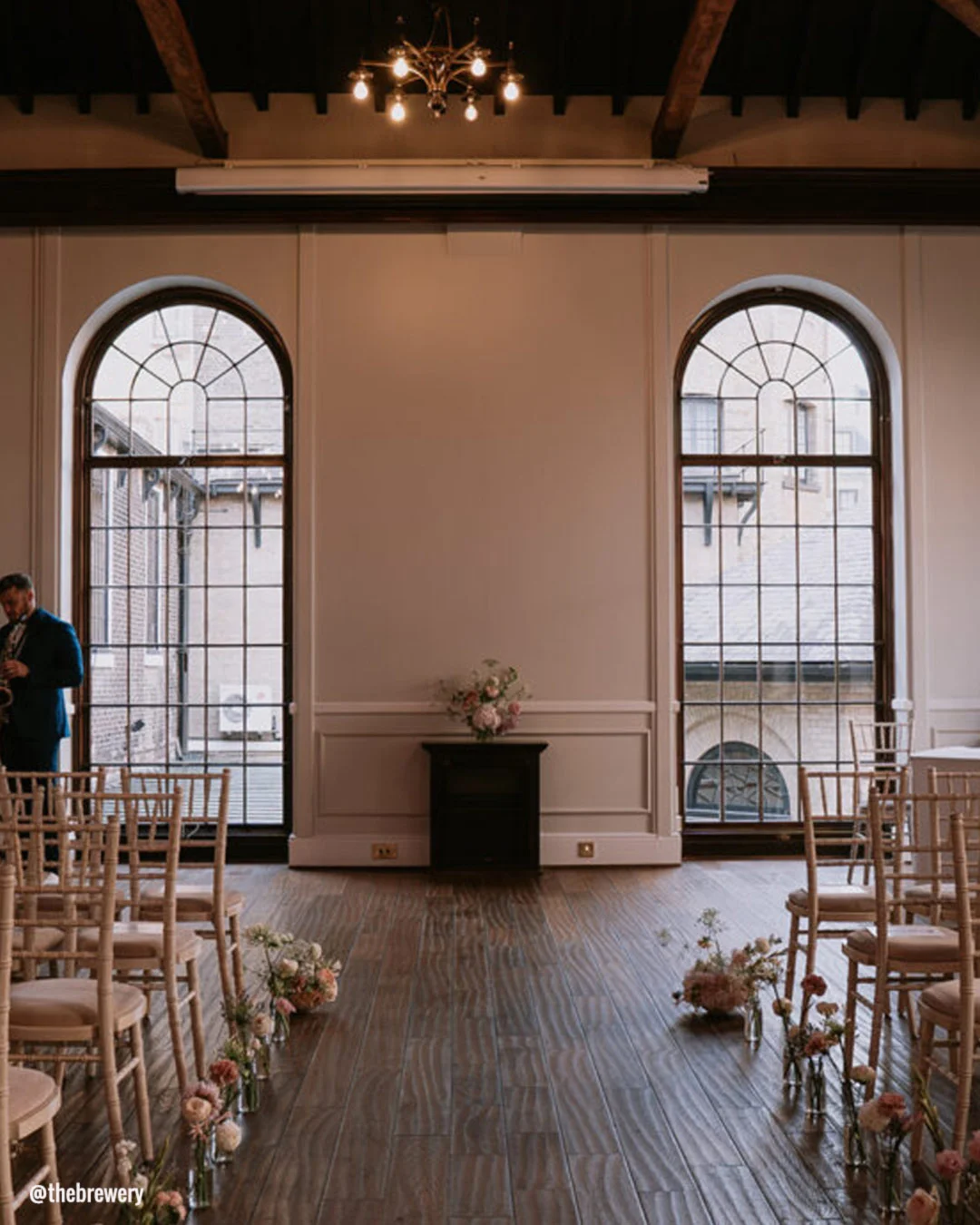 wedding venues in london ceremony aisle thebrewery