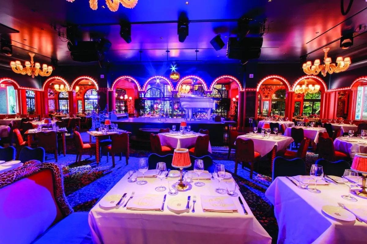 The Mayfair Supper Club at Bellagio, a dinner-and-show venue over the Fountains of Bellagio.